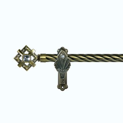 Factory Directly Wholesale 28mm Single/Double Home Decoration Curtain Accessories Extendable Metal Curtain Rod Set