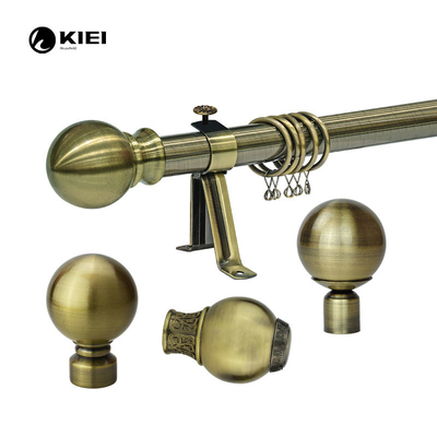 Home Decor 28mm Metal Curtain Pole With Ball Finials
