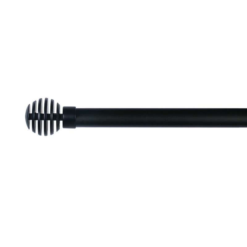 28mm diameter metal curtain rods with black color for living room