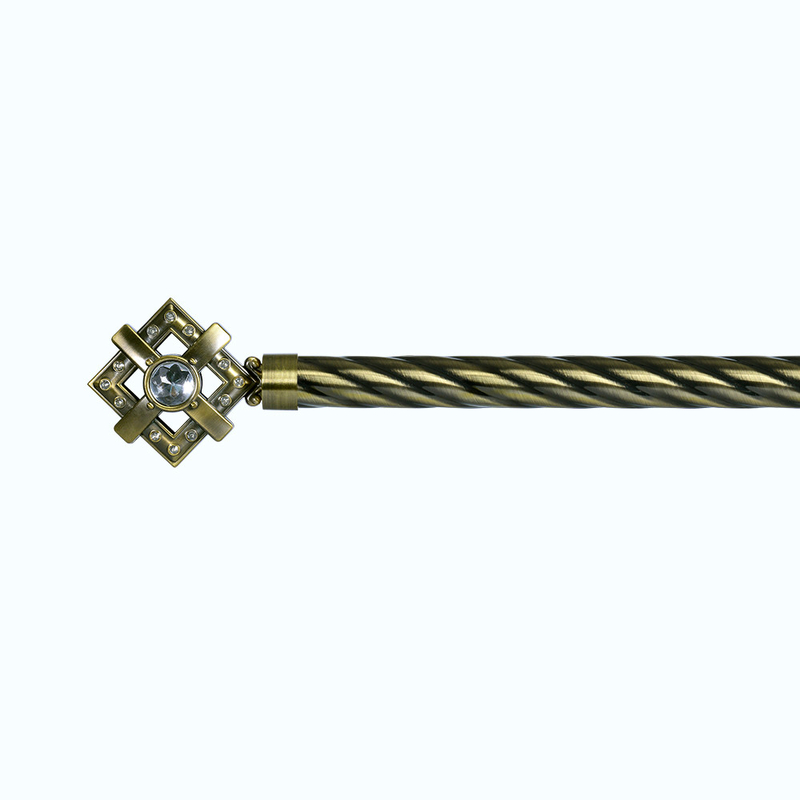 Factory Directly Wholesale 28mm Single/Double Home Decoration Curtain Accessories Extendable Metal Curtain Rod Set
